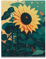 Sunflower 11×14 Poster Print | Floral Artwork | Gallery-Quality Print | Nature-i