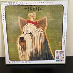 Yorkshire Terrier Dog, John Golden, Wall Decor Art Print 11.5”x11.5”