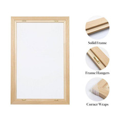 3 Piece Framed Large Tan and Neutral Floral Artworks Poster 24 In. X 16 In