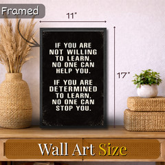 Motivational Quotes Wall Art 11×17 Gift for Entrepreneurs Framed Poster