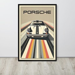 Vintage Car Poster Porsche 911 Wall Art, Vintage Car Prints, Poster Decor