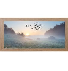 Be Still Christian Sunrise Framed Wall Art Wide Landscape Decor | Multiple Sizes