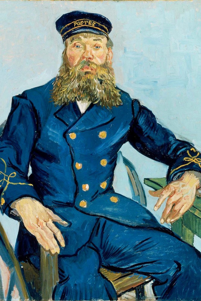 Vincent Van Gogh Portrait Of The Postman Joseph Roulin 1888 Art Poster 12×18