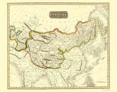 Historic Map – Tartary Region – Thomson 1814 – Vintage Wall Art