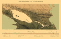 Historic Nautical Map – Nicaragua Canal – Bien 1870 – Vintage Wall Art