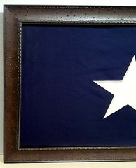 Bonnie Blue, Large Texas Flag Framed Aged Real Rustic 39 by 27