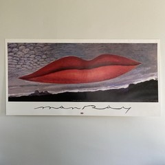 Man Ray Lips Poster Artpost Fotofolio Editions 1988 52.5″ X 25″