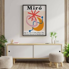 Joan Miro 1966 Exhibition Museum Retro Vintage Wall Art Poster Print