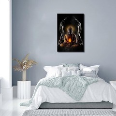 Abstract Buddha Painting Wall Art – Buddhist Wall Art Modern Meditation Art B…