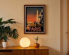 Paris (2) Retro Travel Poster