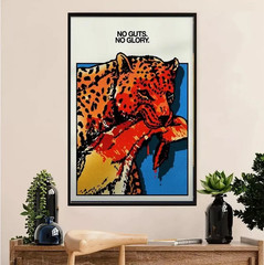 No Guts. No Glory. Aesthetic Wall Art, Minimalist Poster for Bedroom Living Room