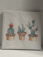 NWT: Special Moments Wall Art Succulents Cacti Canvas 7×7 Boho Cottagecore