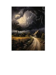 11×14 Storm in the Clouds Canvas Print Wall Art