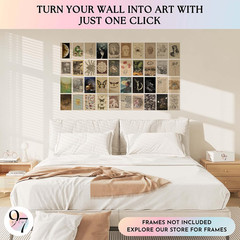 Vintage Posters for Room Aesthetic – 40pcs Vintage Art Wall Collage Kit, Fairyco