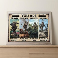 Veteran You Are Braver Than You Believe Poster, Memorial Day Wall Art