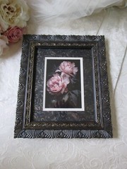 Frame & Peony,8×10 Ornate Frame,Art Print,Victorian,Cottage,Goth,Event,Baroque