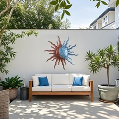 Captivating 30-Inch Sun and Moon Metal Wall Decor – Ideal Gift for Any Occasion