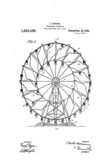 VINTAGE Awesome Ferris Wheel Patent Poster 11X17