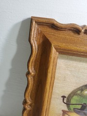 Vintage 1981 Homco Wall Art Ken Forrest «Fresh From The Farm» 13×11 In Farmhouse