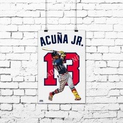 Ronald Acuna Jr. Atlanta Braves Home Jersey Wall Art – 11×17 inches
