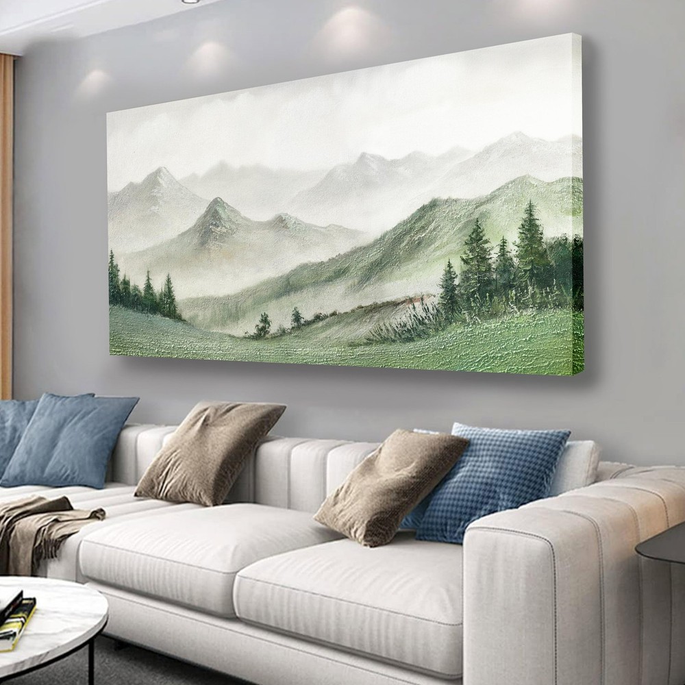 Nature Wall Art Green Wall Decor Modern Art Canvas Painting Aesthetic Poster …