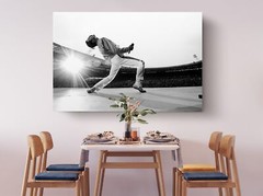 Freddie Mercury Canvas Print London Wembley Stadium Live Aid 1985 Vintage Photo