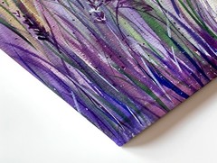 Wall Art Purple Lavender Flowers Watercolor Painting Floral Botanical Decor