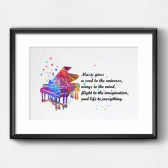 Dignovel Studios Piano Music Gives a Soul Musician Inspirational Quote Print
