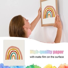 Boho Rainbow Nursery Art Set of 4 – You Are My Sunshine Wall Prints, Kids Roo…