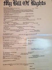 Vintage 80s 1987 Scholastic My Bill Of Rights Education Poster Wall Art 17×23