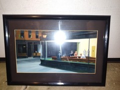 Edward Hopper Nighthawks Framed Canvas Art Museum Style Licensed Production