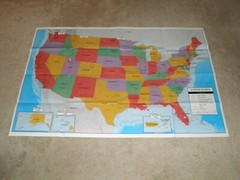 Wall Map of the United States, Texas Florida etc., 39.4″ x 27.5″ Poster Size TT