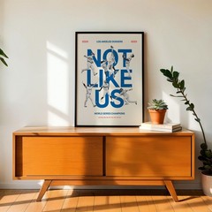 Not Like Us Dodgers Poster | World Series Champions Retro Mid-Century Art