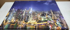 City Skyline Wall Decor Print At Dusk 40 in x 32 in. Stunning!
