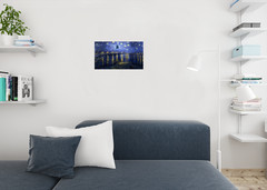 Tardis Starry Night Over the Rhone Van Gogh Doctor Who Art Humor Poster 12×18