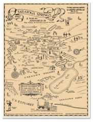 Pictorial Map – City of Saratoga Springs, New York circa 1927 – 18 in x 24 in