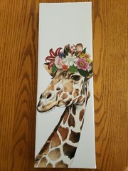 Giraffe Canvas Print picture 6 X 18X 1 1/2 Inches Home Decor