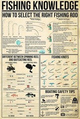 Fishing Knowledge Vintage Poster – Classic Angling Guide Wall Art Print