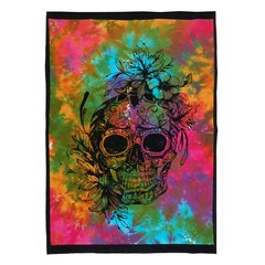 Cotton Floral Skull Tapestry Wall Hanging Poster Indian Home Decor Wall Posters