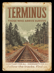 The Walking Dead Terminus Wall Collage Poster Print