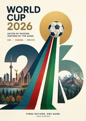 World Cup 2026 Soccer Poster Matte Vertical Poster