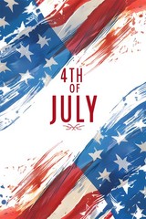 4th of July Vintage – 250 Years USA Flag Celebration – POSTER 20″x30″