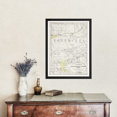 Old Map of Eastland County, TX 1890 – Vintage Texas Art