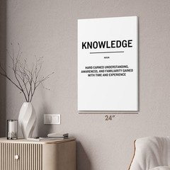 Knowledge Motivational Print Poster, Canvas or Framed Office Decor Boss Gift