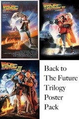 Back to the Future Trilogy Movie Poster Print 12×18 24×36 3 Poster Pack