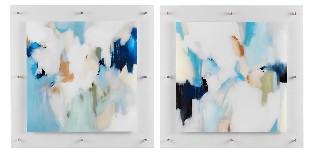 Color Waves 1 Wall Art made of acrylic; 40 x 2.2 x 40 (in)