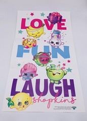 Shopkins Love Fun Laugh Shopkins 6” x 16.5” Paper Poster 2017 Moose – Used