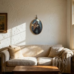 Funny Sasquatch Bathroom Oval Wall Art Decor, Whimsical Humor Bigfoot Framed …