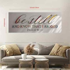 1pc Unframed Canvas Psalm 46:10 Bible Verse