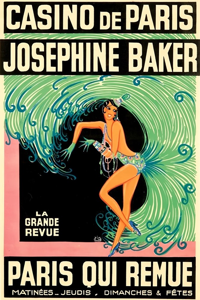17216.Wall Decor Poster.Interior Art.Casino de Paris Josephine Baker Cabaret